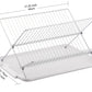 17 inch X Shaped Stainless Steel 2-Tier Dish Rack for Kitchen Counter