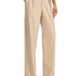 Wayf Pinstripe Pleated Trousers White