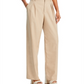 Wayf Pinstripe Pleated Trousers White