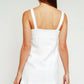 Olivaceous - Button-Up Flare Dress features a ruffled hem and sweetheart bust