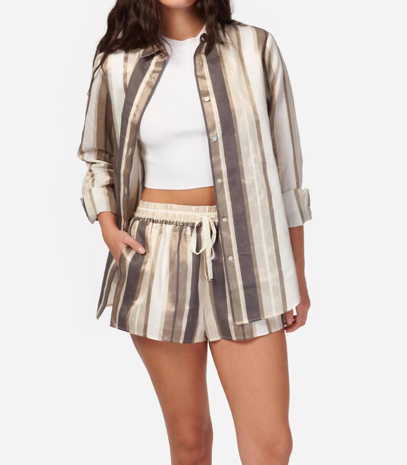 Cami Nyc - Malta Metallic Linen Top