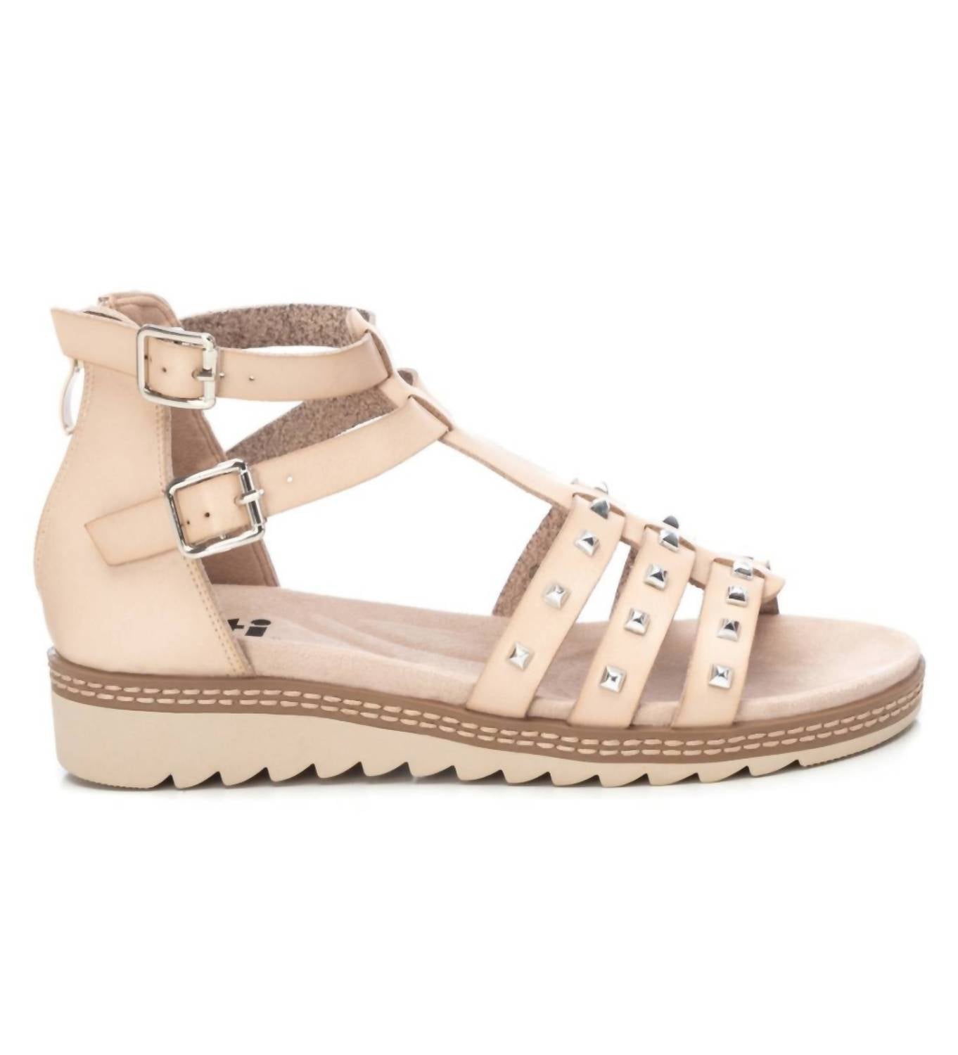 Xti - WOMEN'S FLAT SANDALS WITH GOLD STUDS