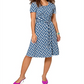 Leota Women's Brittany Dress in Sunrise Geo Sea of Belize Marshmallow Blue Size S