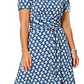 Leota Women's Brittany Dress in Sunrise Geo Sea of Belize Marshmallow Blue Size S