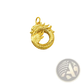 24k Gold Ouroboros Dragon Infinity Pendant Necklace
