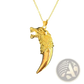 24k Gold Viking Wolf Totem Amulet Pendant Necklace