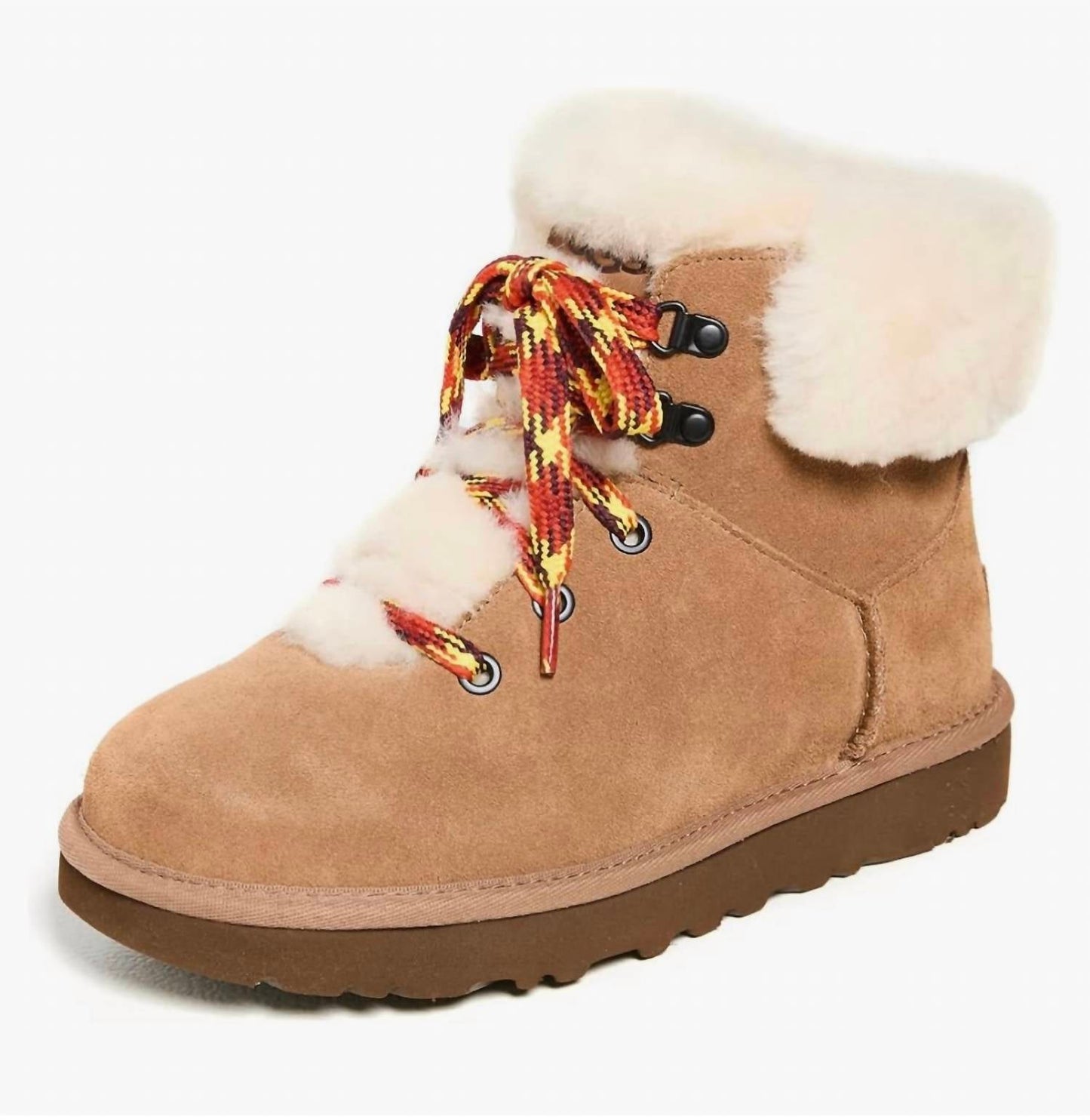 Ugg - यूडब्ल्यूजी महिलाओं के, क्लासिक मिनी अल्पाइन लेस बूट