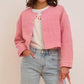 Esqualo - Cropped Boucle Jacket