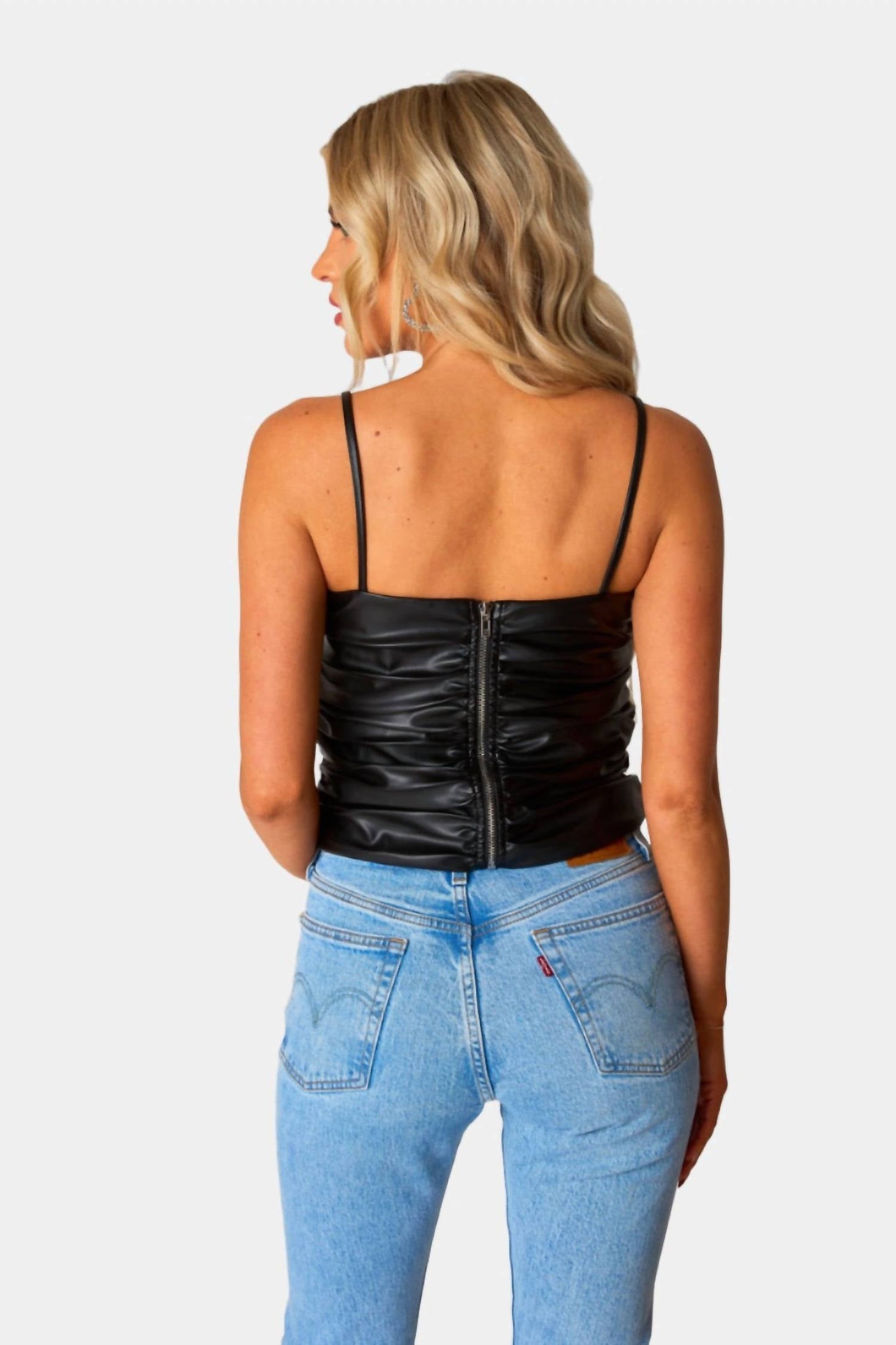 Buddylove - Vegan Leather Cropped Tank Top