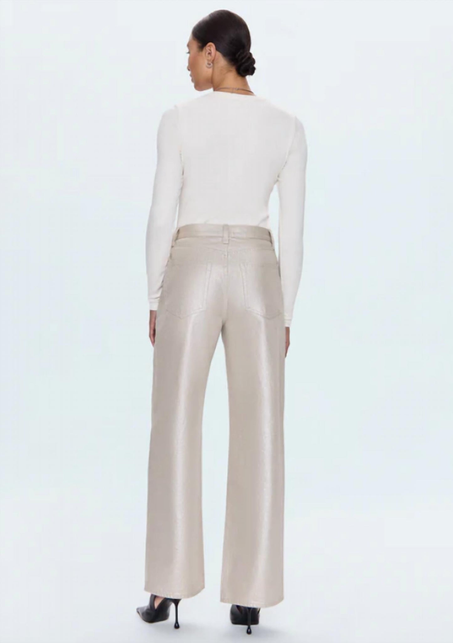 Pistola - Tate High Rise Bowed Wide Leg Jeans