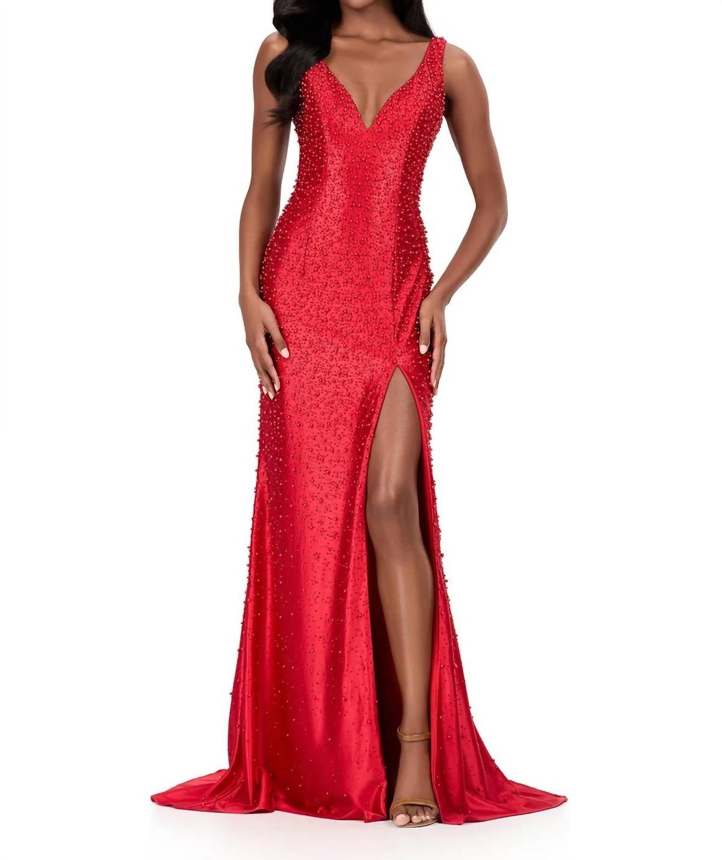 Ashleylauren - Beaded Evening Gown