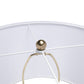 D15x29.5' Gold and White Table Lamp with Round Four Tiered Body
