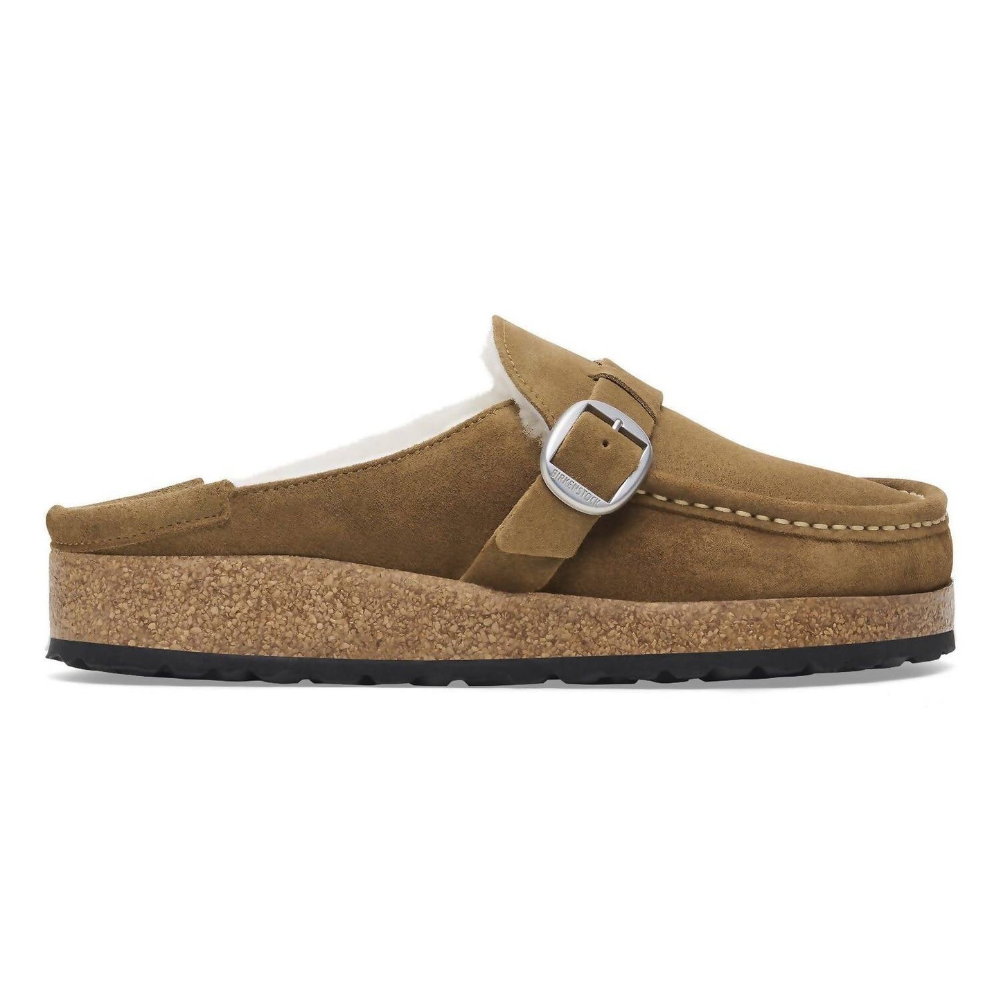 Birkenstock - महिलाओं के बकली शियरलिंग स्लिप ऑन शूज़