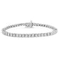 10K White Gold 1/2 Cttw Real Diamond Illusion-Set Miracle Plate Tennis Bracelet (I-J Color, SI2-I1 Clarity) - Size 7.5"