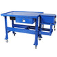 Mobile Tear Down Table With 3.5 Gallon Parts Washer And 110V Pump - Blue