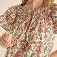 &Merci - Floral Flutter Sleeve Blouse