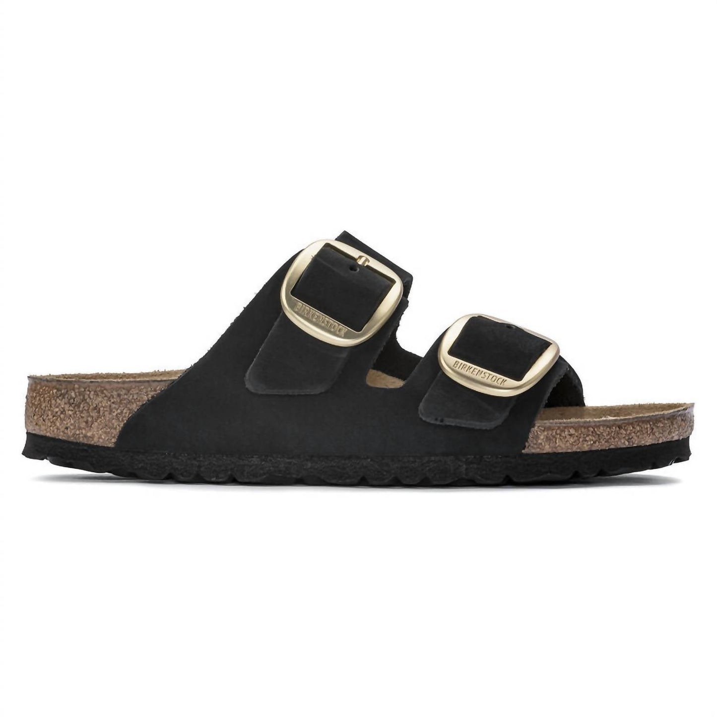 Birkenstock - महिलाओं के लिए एरिज़ोना बिग बकल नूबक लेदर सैंडल