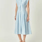2.7 August Apparel - Contrast Stitch Midi Dress