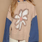 Pol - FLOWER PATTERN HOODED TOP