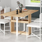 TOPMAX Modern Compact 63-inch 5-Piece Extendable Dining Table Set
