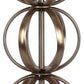 Linx 29" Contemporary Metal Table Lamp in Gold Metal and White Linen Shade - Set of 2
