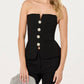 Astr - Annemarie Strapless Button Detail Top