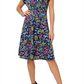 Leota Women's Sweetheart Faux Wrap Flutter Sleeve Dress Blue Size Small