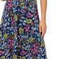 Leota Women's Sweetheart Faux Wrap Flutter Sleeve Dress Blue Size Small