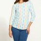 Fdj - 3/4 Sleeve Scoop Neck Top