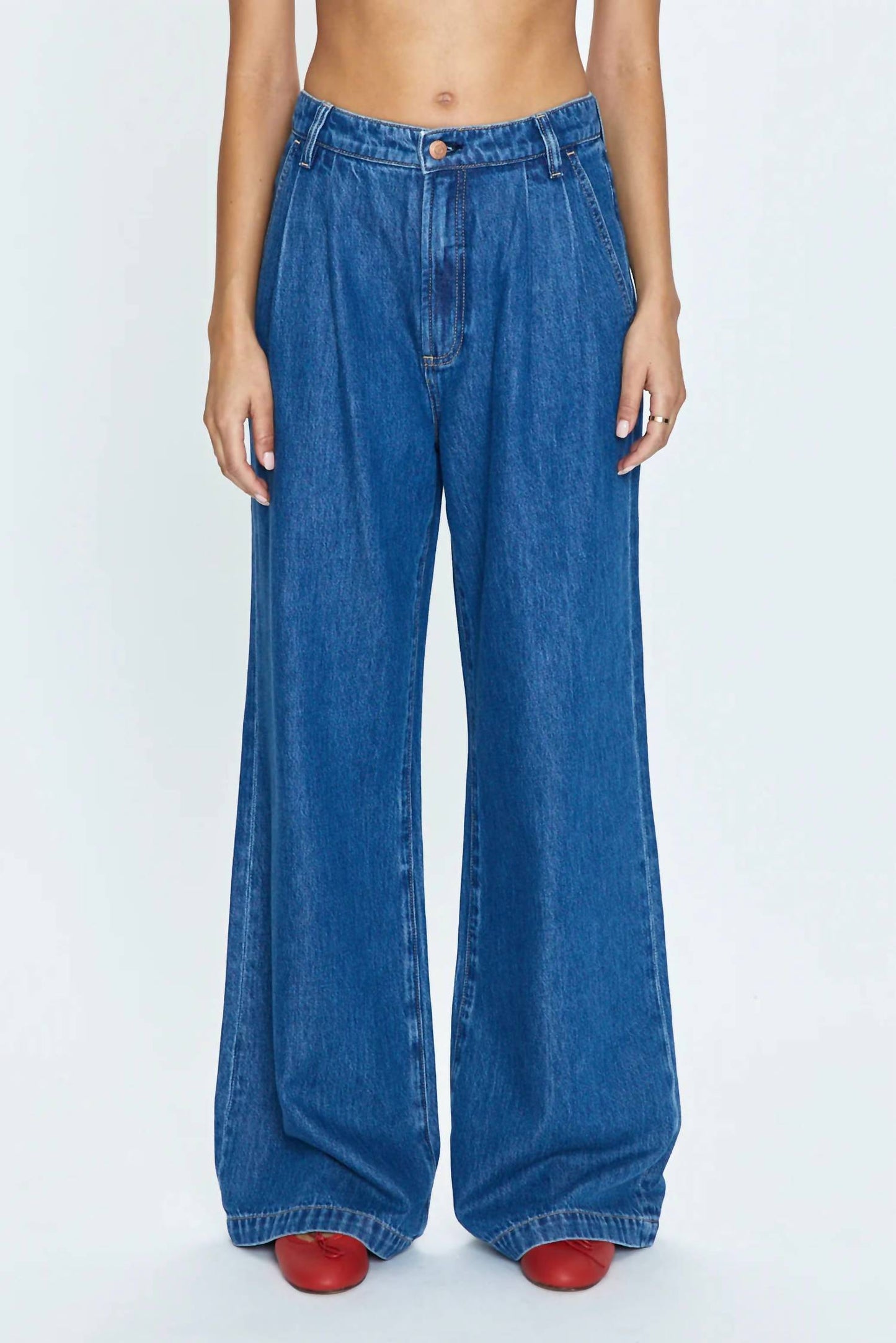 Pistola - Victoria Lightweight High Rise Denim Trouser Pant