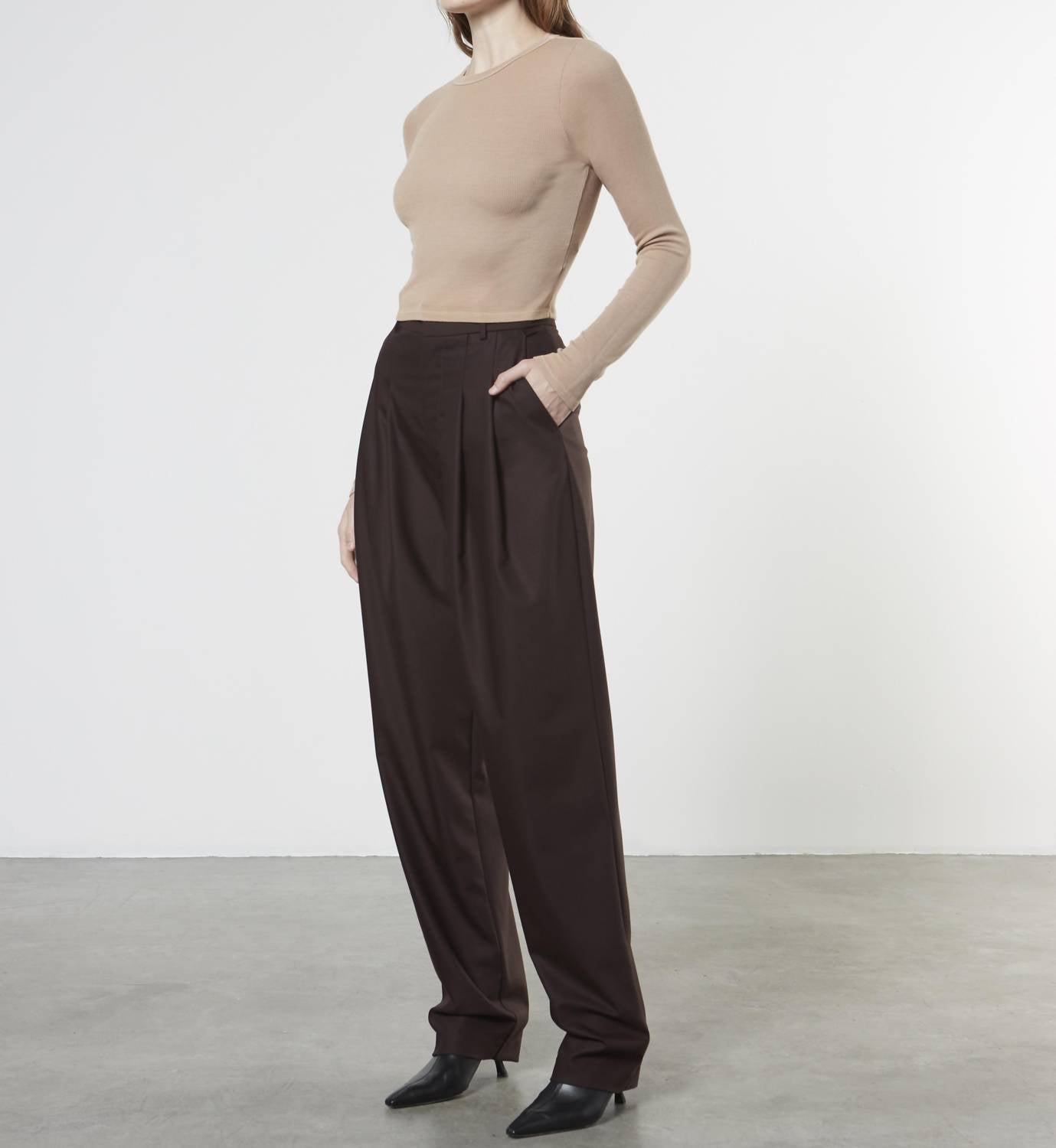 Enza Costa - TAPERED HIGH-WAIST TROUSER