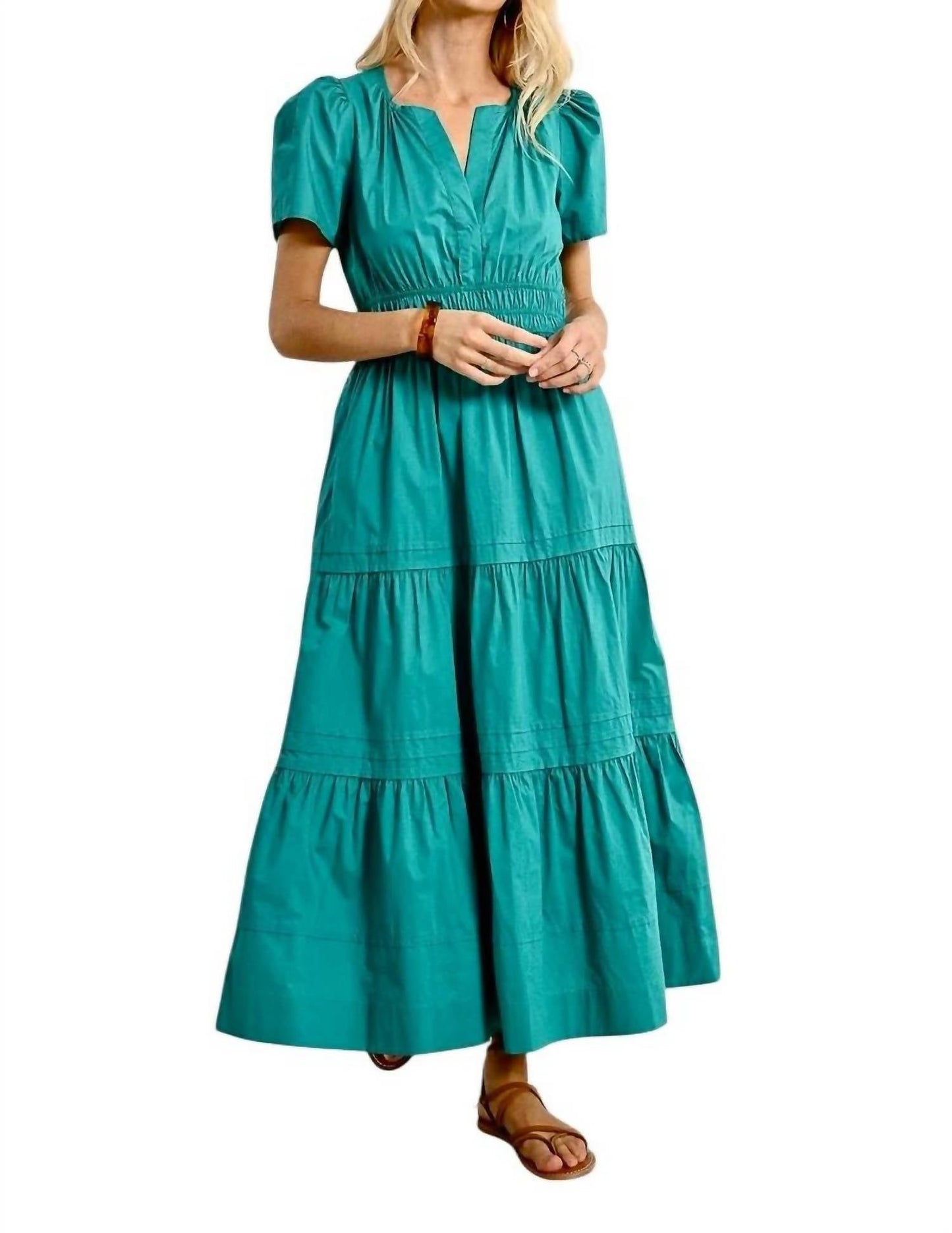 Molly Bracken - Short Sleeve Tiered Maxi Dress