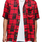 allsaints-fritillaria-plaid-short-sleeve-button-up-shirt-in-vermillion-red-size-small