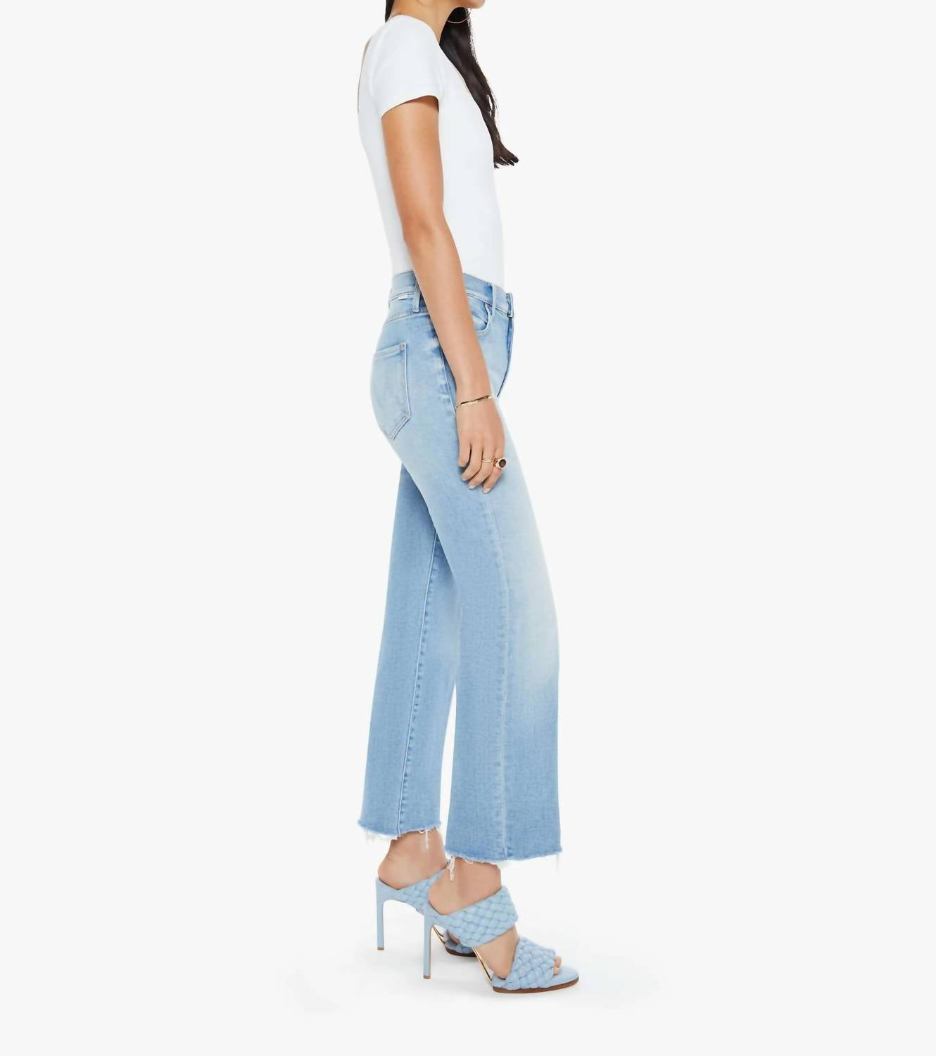 Mother - Kick It Ankle Fray Straight Leg Jeans