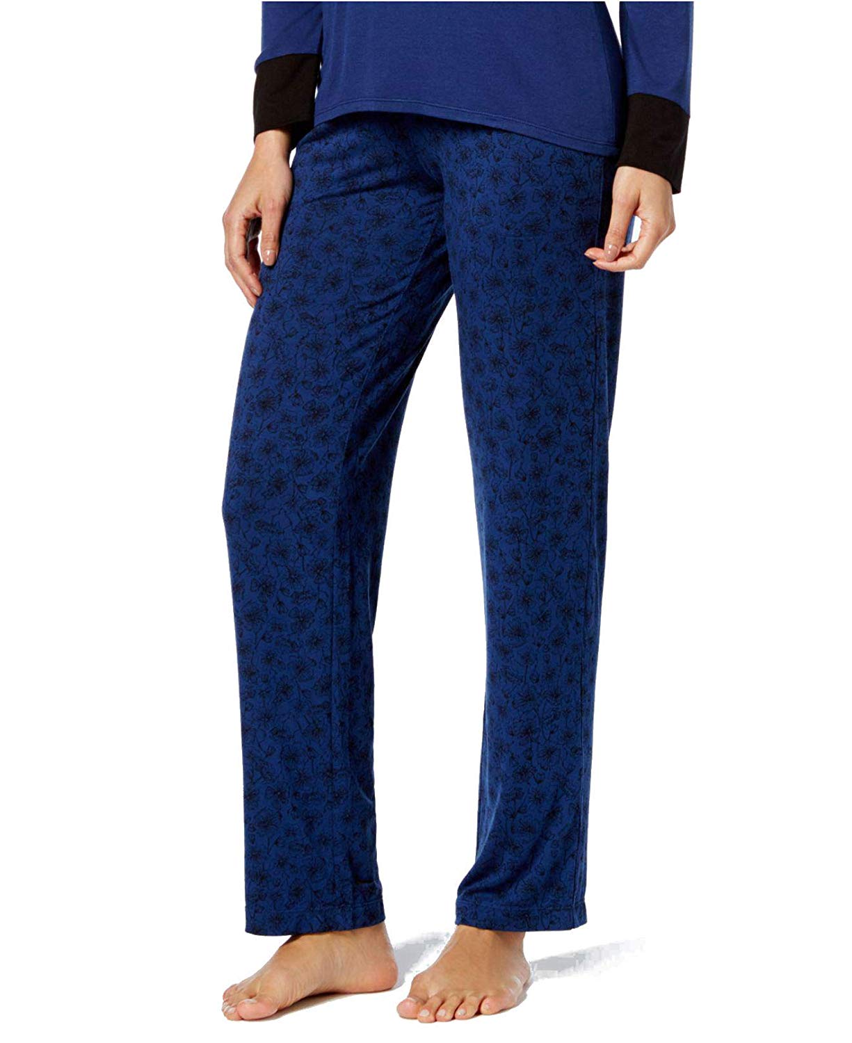 Alfani Women's Knit Printed Pajama Pants Looped Floral Size 3-Extra Large