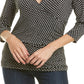Rouched Wrap Top in Garden Gate Black Black Size S
