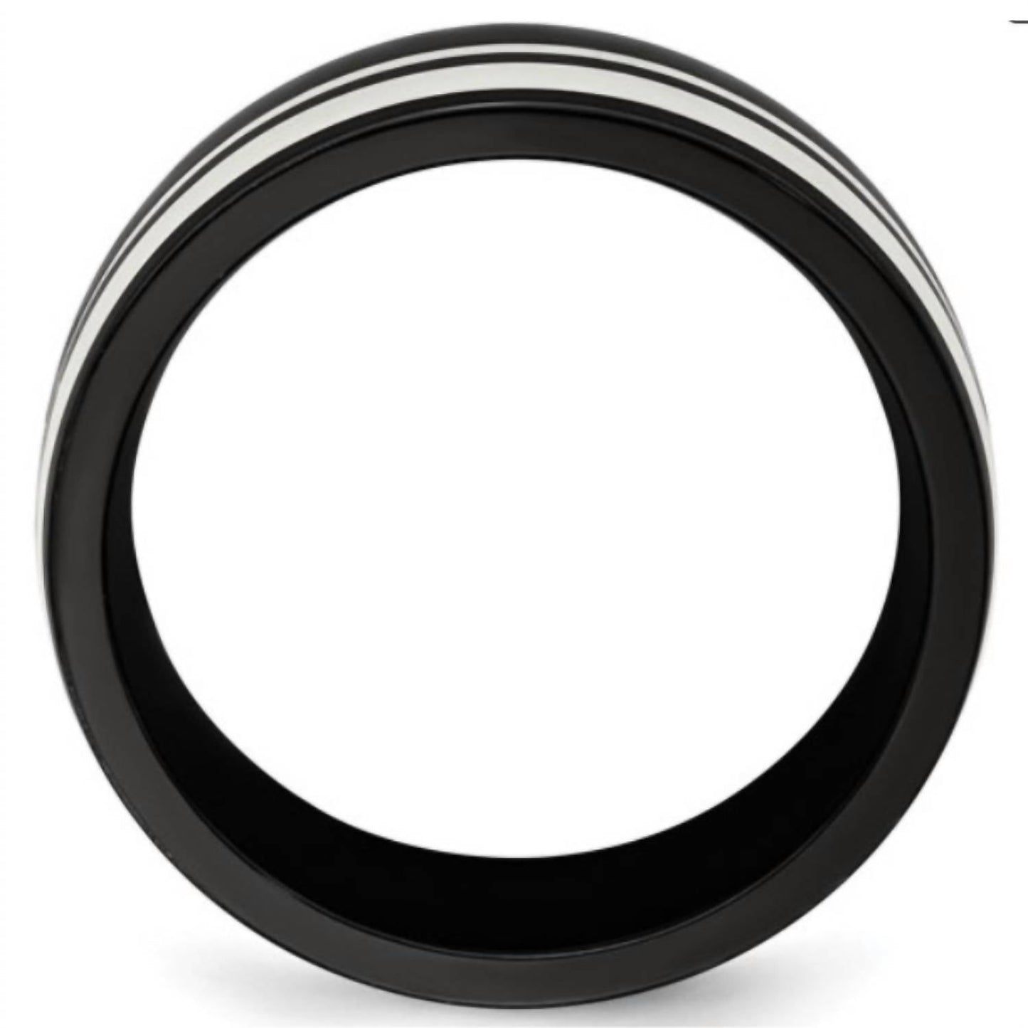 Quality Gold - Men's Titanium And Sterling Silver Ring