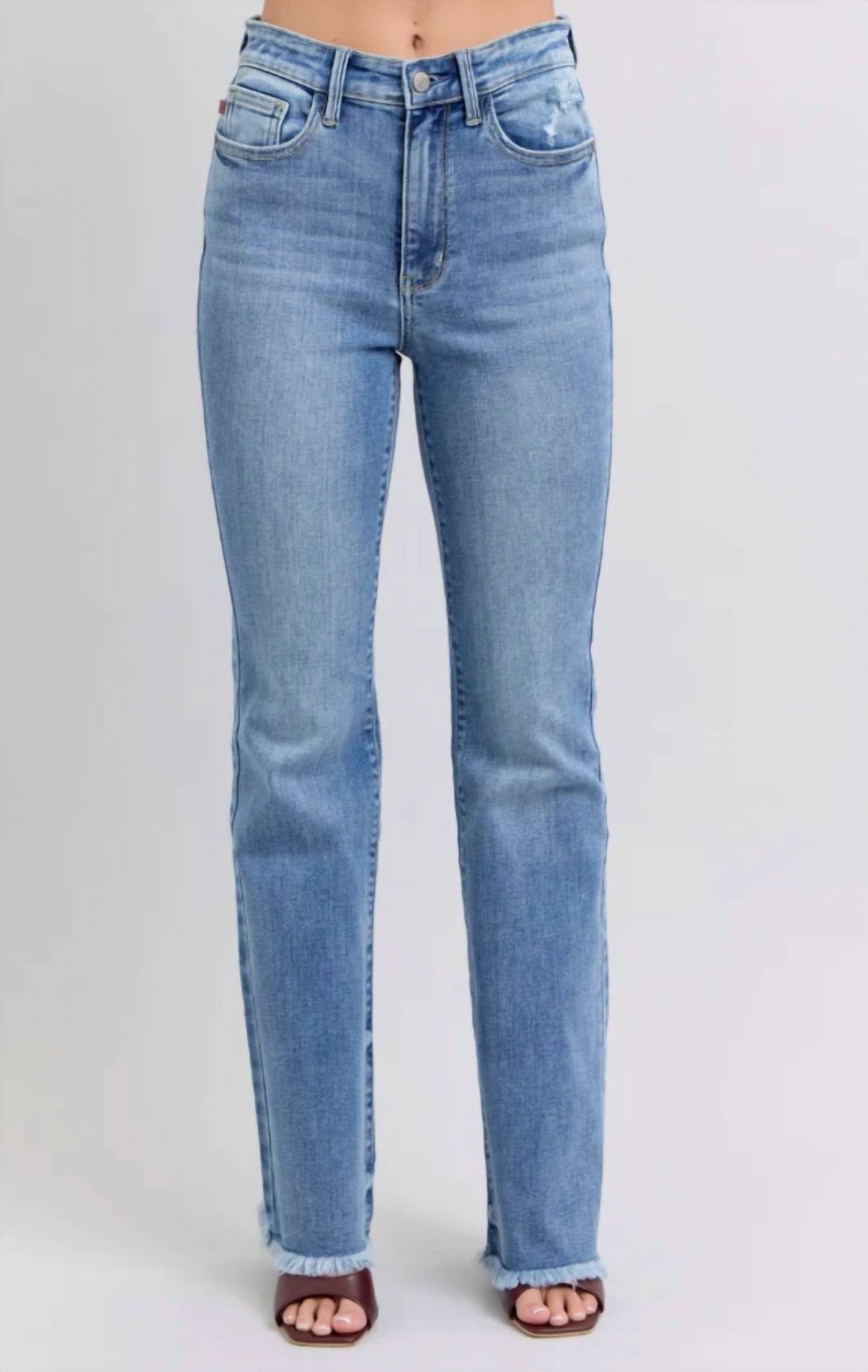 Judy Blue - Bootcut Fray Hem Jeans