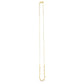 14k Yellow Gold Bead Paperclip Necklace