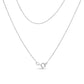 14K White Gold 1 7/8 cttw Princess and Baguette Cut Mixed Geometry Diamond Pendant Necklace (G-H, SI1-SI2)
