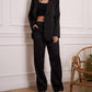 Attentif - Satin Blazer With Shoulder Pads