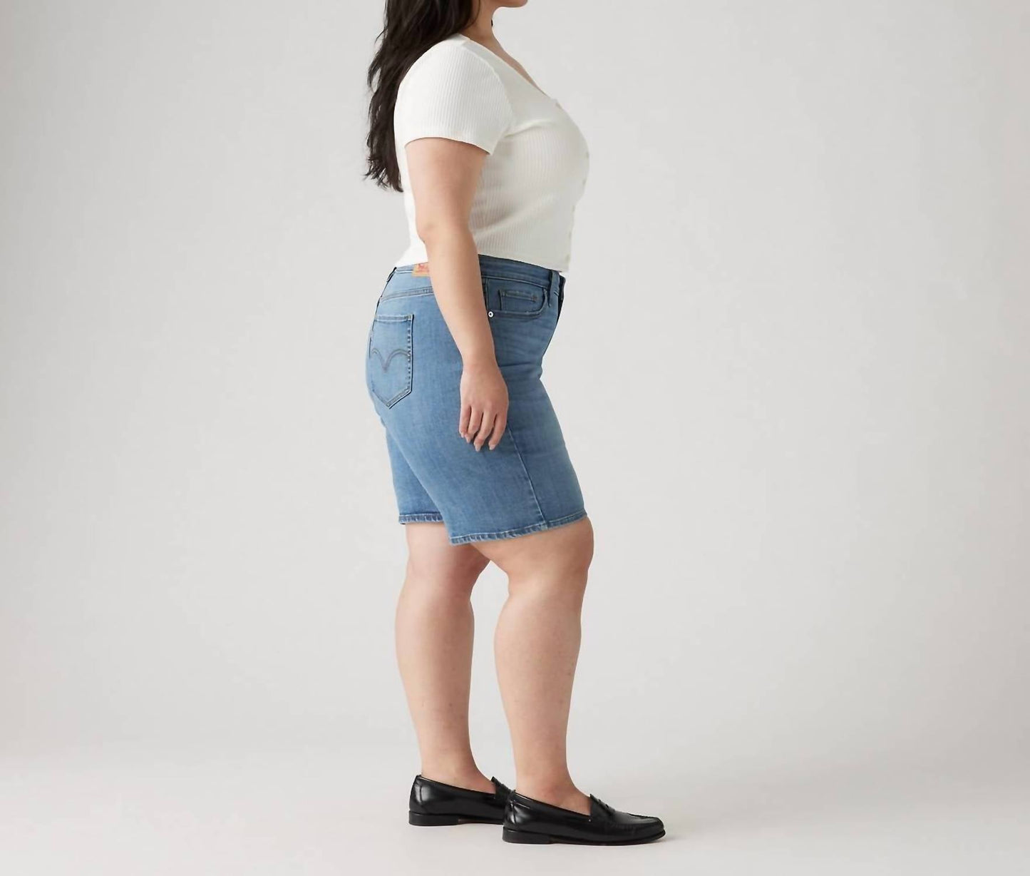 Levi'S - Mid Length Distressed Short - Plus Size