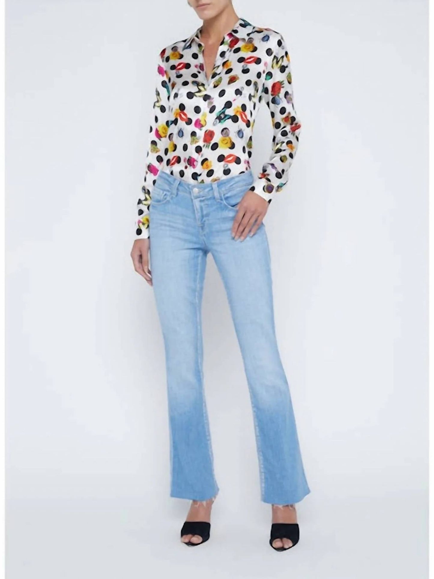 L'Agence - Sneeki Low Rise Straight Leg Sneaker Jeans