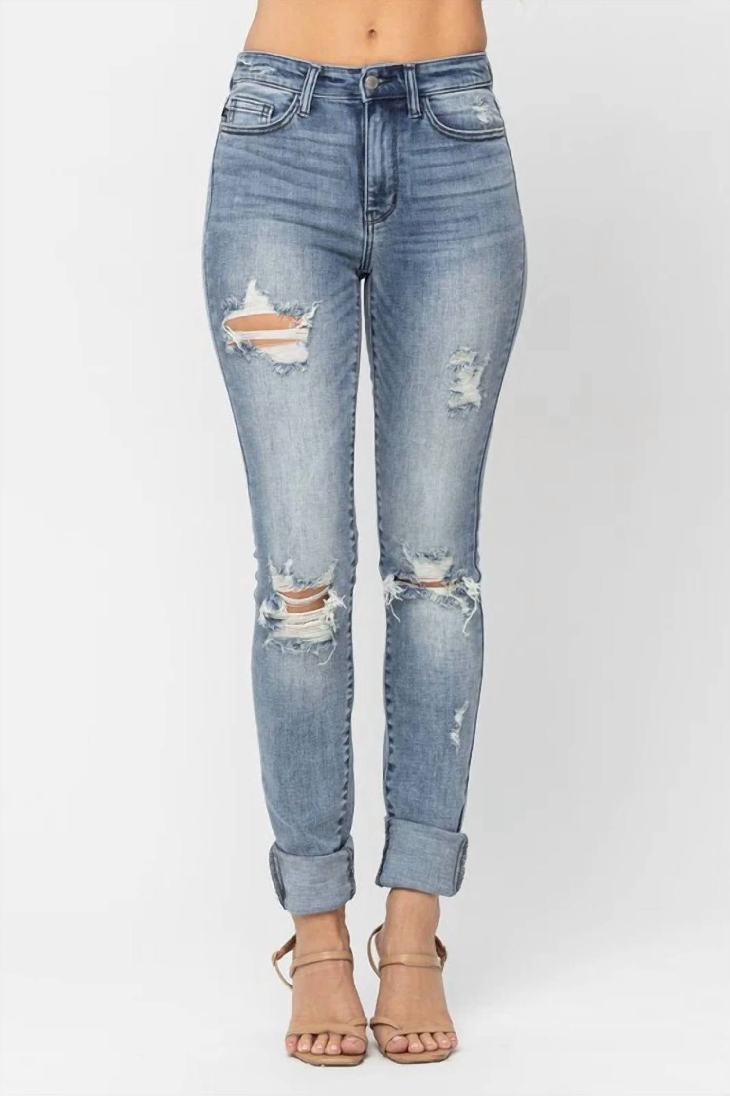 Judy Blue - High Rise Destroyed Skinny Jeans