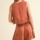 Miou Muse - Viscose Border Embroidery Shorts