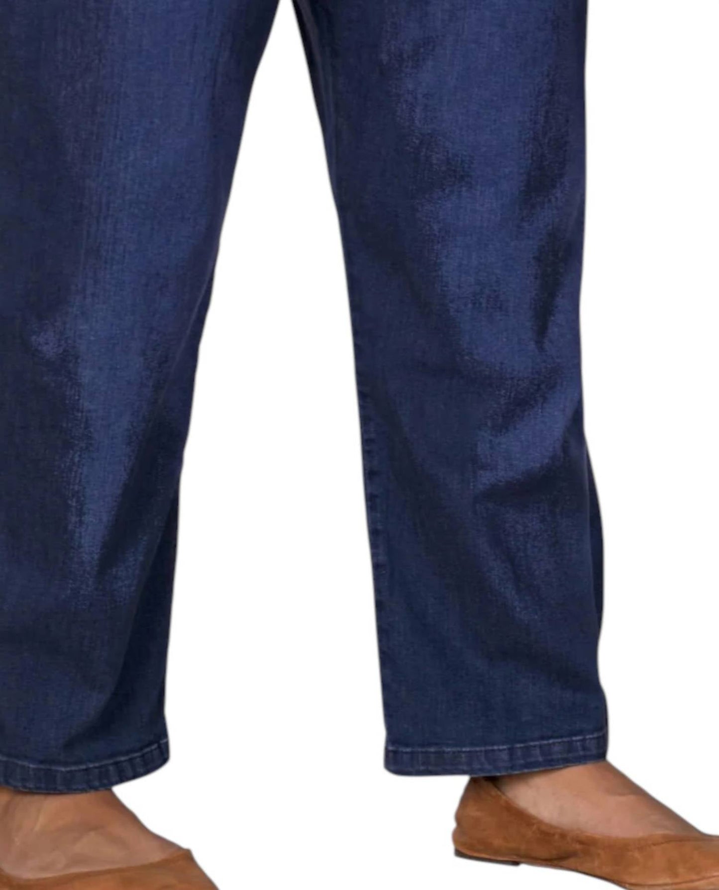 On The Plus Side - Plus Size Wide Leg Premium Cotton-blend Denim Jeans