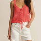 Z Supply - Tate Lace Up Scoop Neck Top