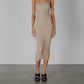 Enza Costa - Stretch Silk Knit Ruched Strappy Dress