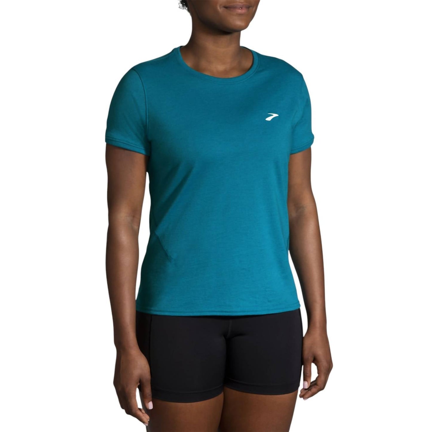 Brooks - महिलाओं के लिए डिस्टेंस शॉर्ट स्लीव 2.0 शर्ट