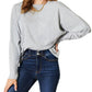 Double Take - Seam Detail Round Neck Top with Sheer Sleeves